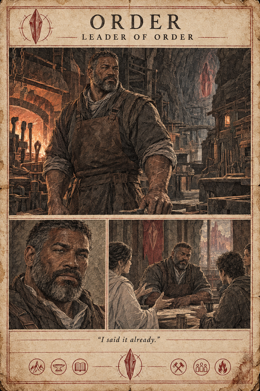 Order faction concept character artwork